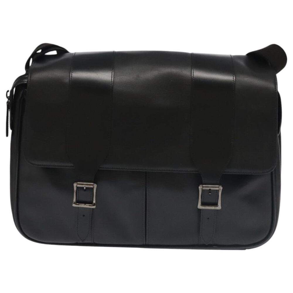 Versace Leather Shoulder Bag Black